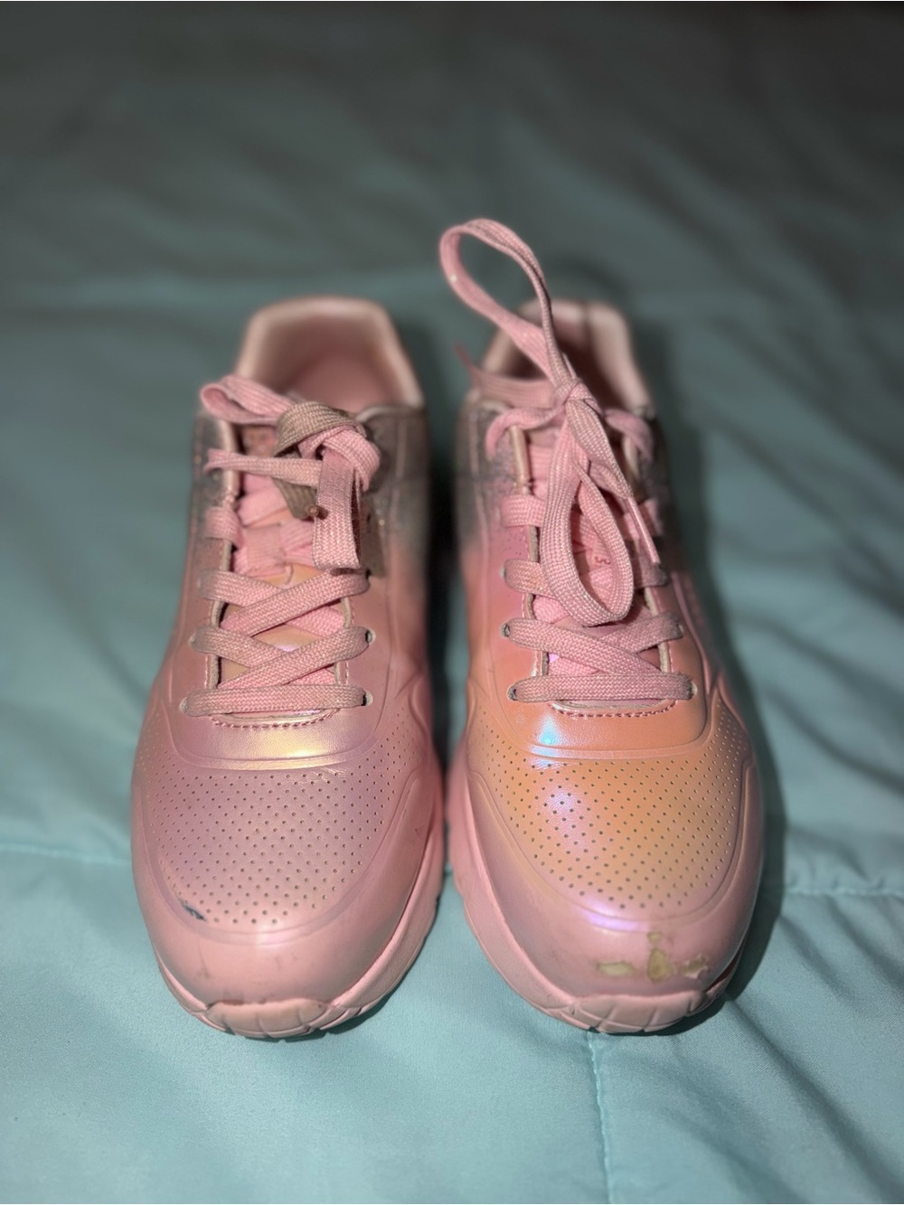 Skechers Women's Pastel Pink Lace-Up Sneakers